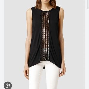 ALLSAINTS Simmo Vest Cut Out Tank Top SZ M